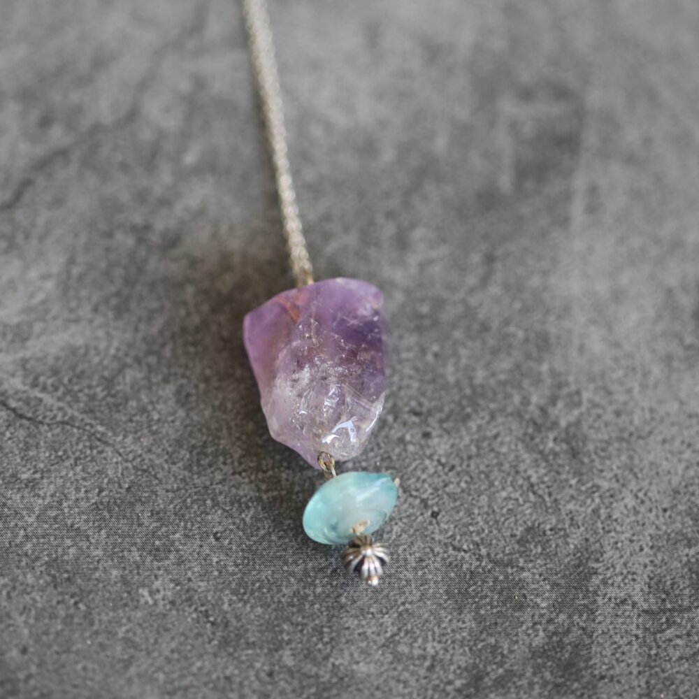 Sterling and Amethyst 18” Necklace